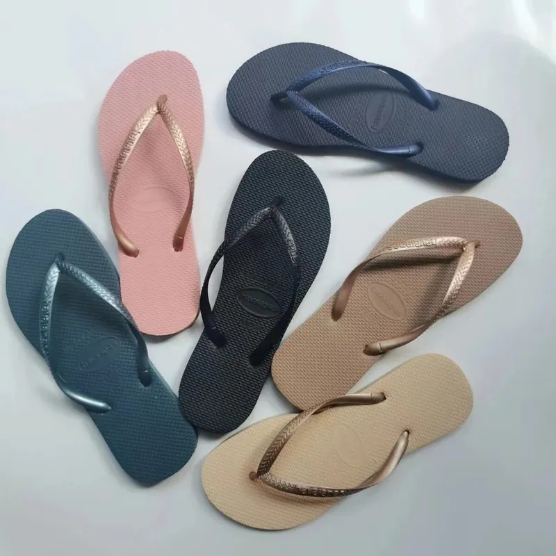 2024 NUEVA SUMERAURA OUTERA Mujeres Flip Flip Flip Havana Brasil Beach Slippers