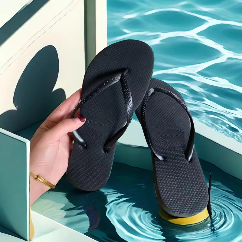 2024 NUEVA SUMERAURA OUTERA Mujeres Flip Flip Flip Havana Brasil Beach Slippers