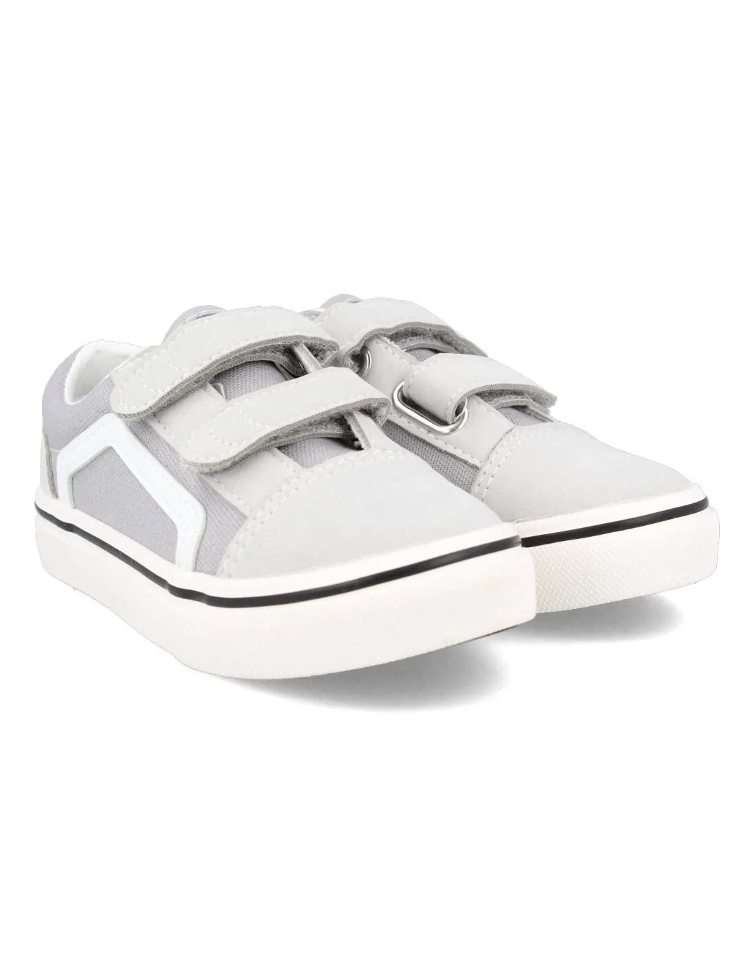 ANDY Z  ZAPATILLAS LONA BAJA GRIS VELCRO