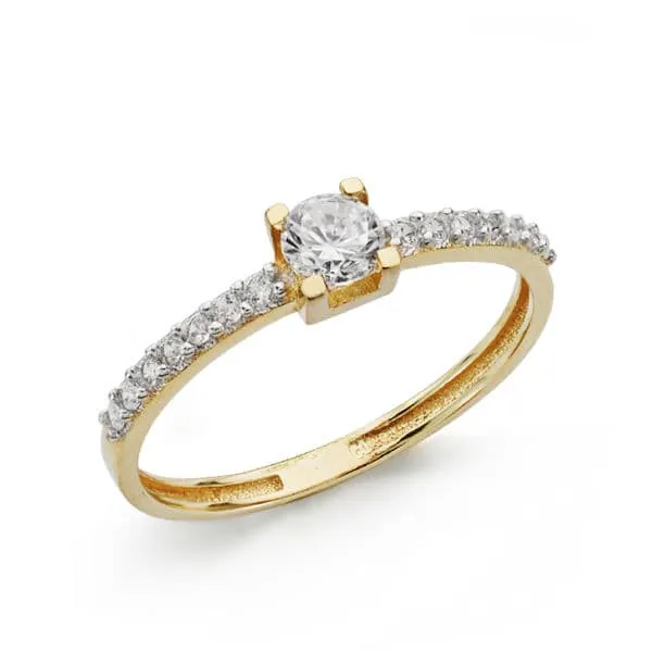 Anillo Oro Bicolor Circonita
