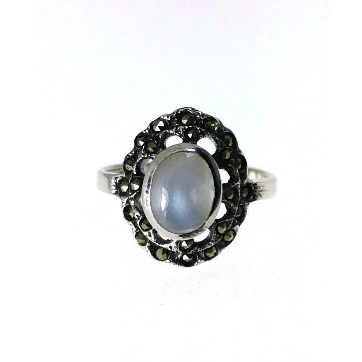 Anillo Plata Marquesitas Nácar