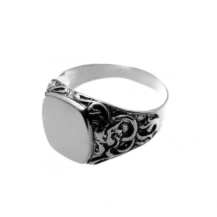 Anillo Plata Sello Hombre