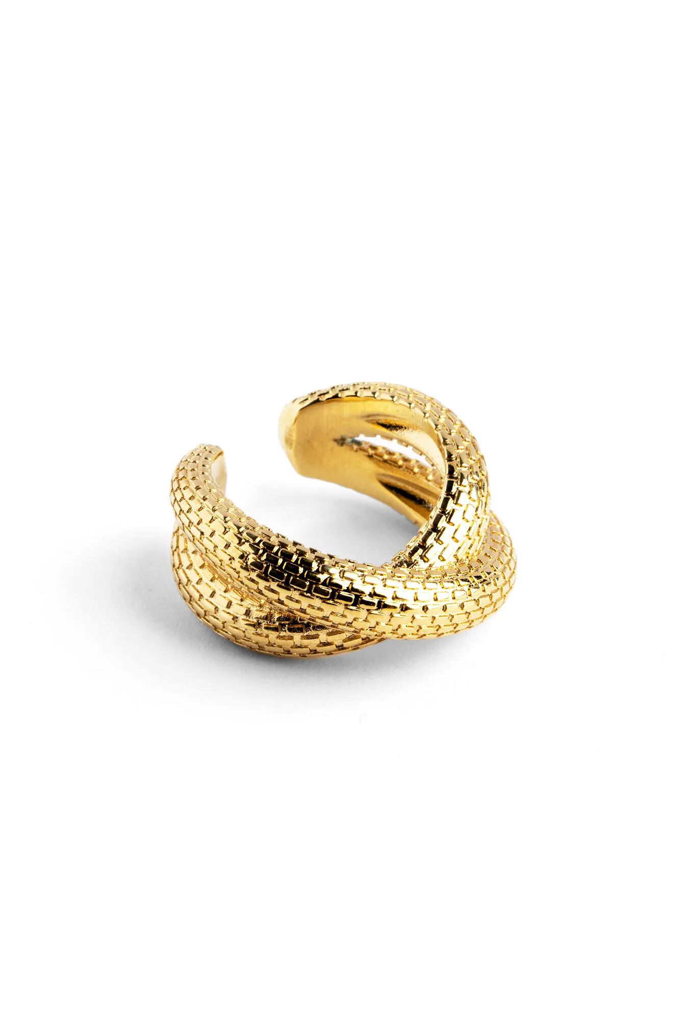 Anillo Rope Cross Oro