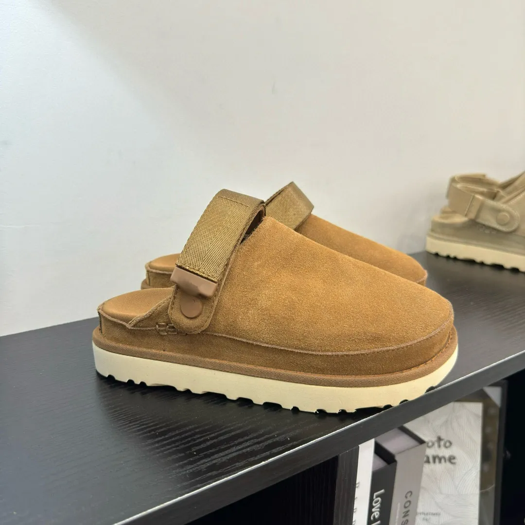 Australia Diseñador Bos1tons 1 CLOG Sludes Platform Slippers House House Mujeres Menores Sandalias de tobogán Tazz Tasman Slides
