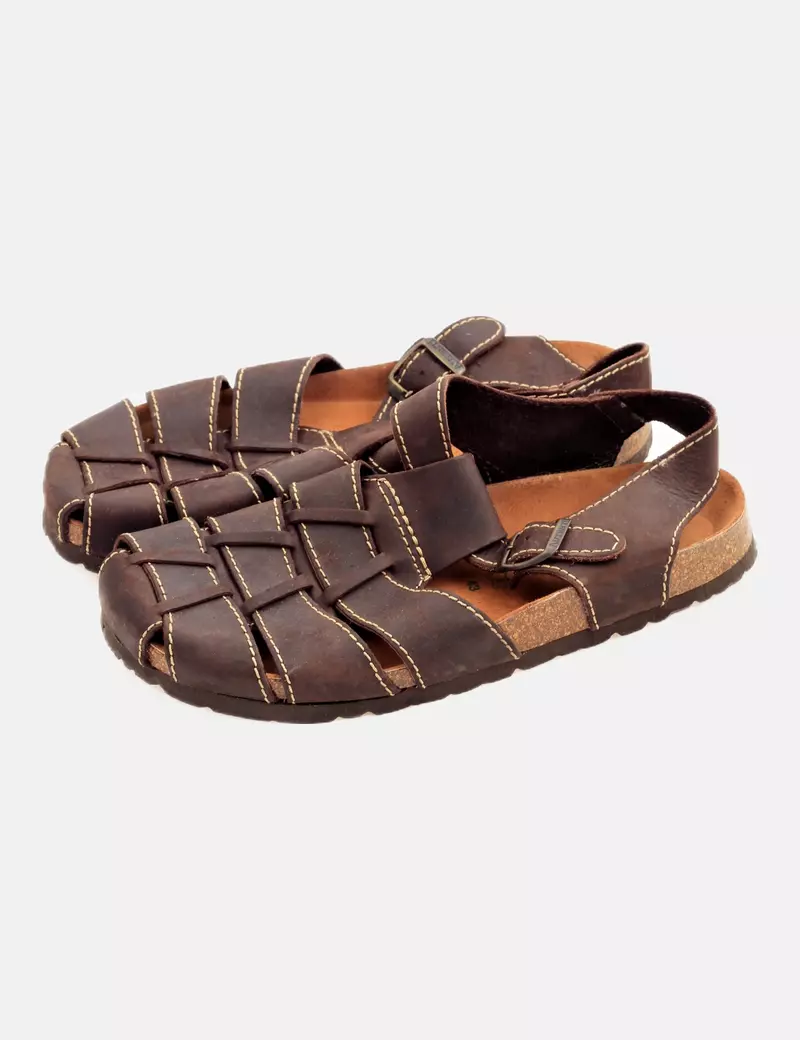 AUTENTI Sandalia marrón casual