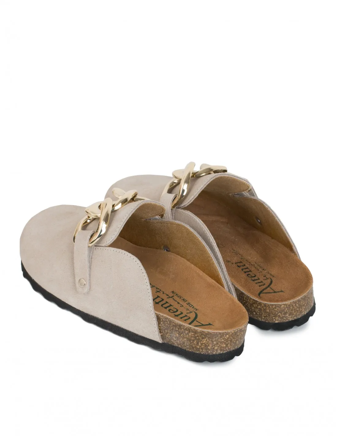 AUTENTI Zuecos Bio Cadena Beige