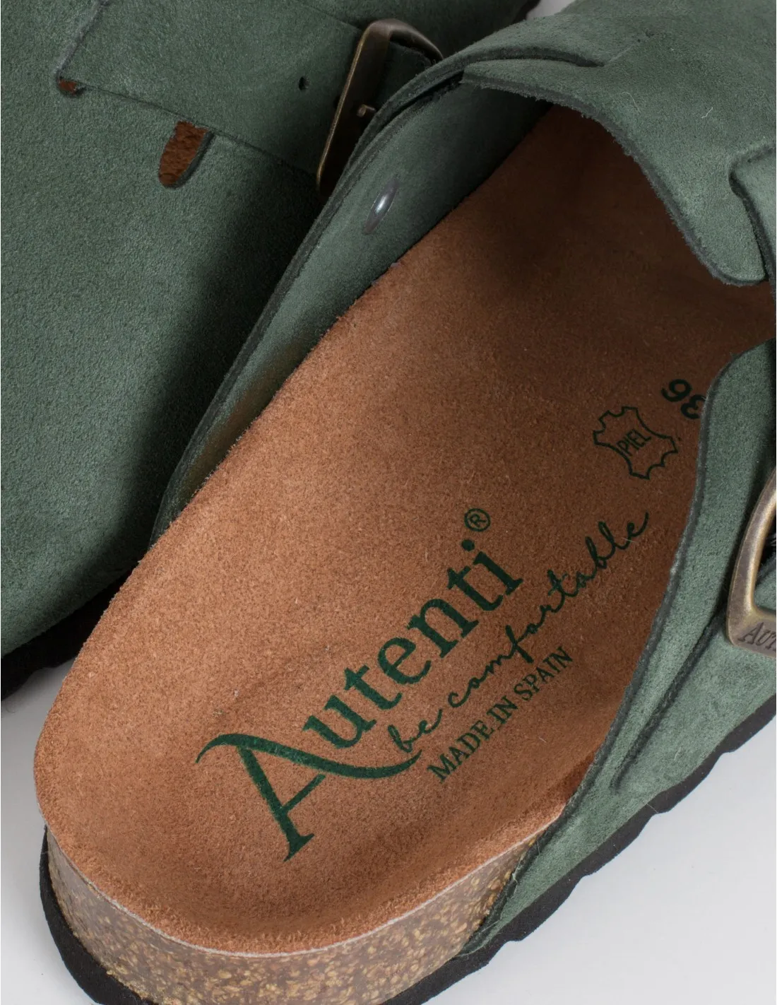 AUTENTI Zuecos Bio Hebilla Verdes