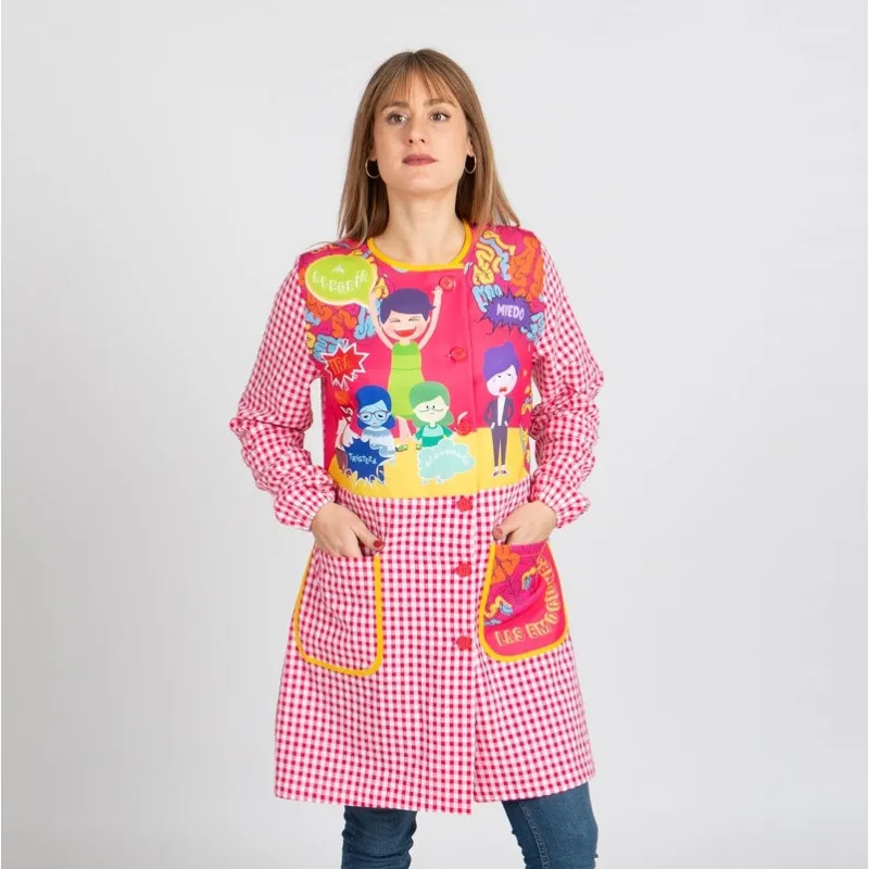 BATA DE MAESTRA FUCSIA EMOCIONES  TALLA XS