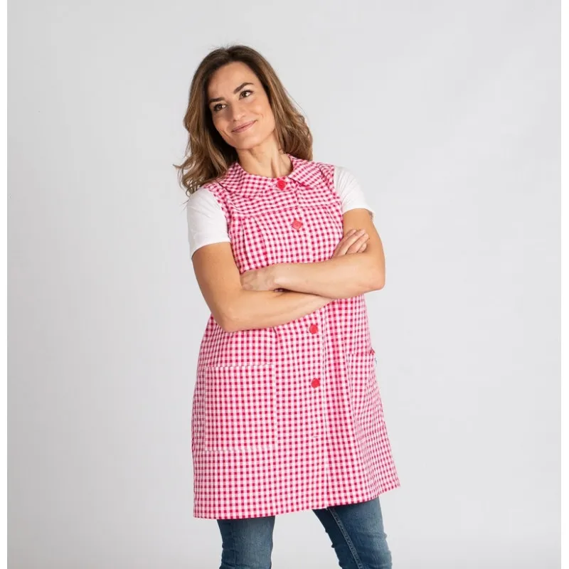 BATA DE MAESTRA FUCSIA SIN MANGAS  GARY'S