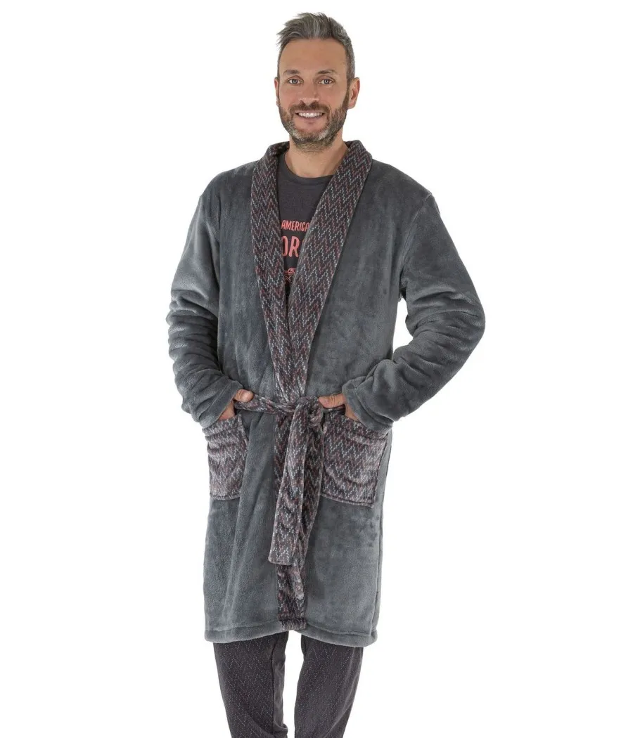 Bata térmico hombre invierno Javier Golmar coralina bolsillos