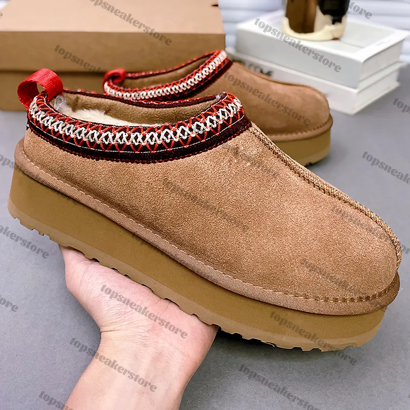 Boots para mujer Chestnut Diseñador Tasman Slippers Men Australia Tazz Suede Shearling Classic Ultra Mini Booties Plataforma Max