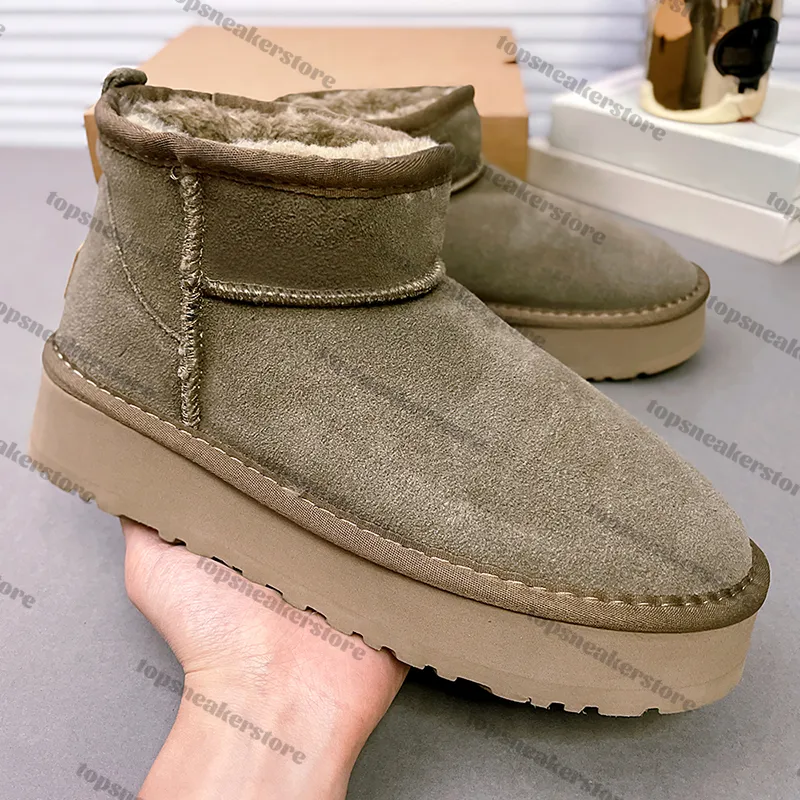Boots para mujer Chestnut Diseñador Tasman Slippers Men Australia Tazz Suede Shearling Classic Ultra Mini Booties Plataforma Max