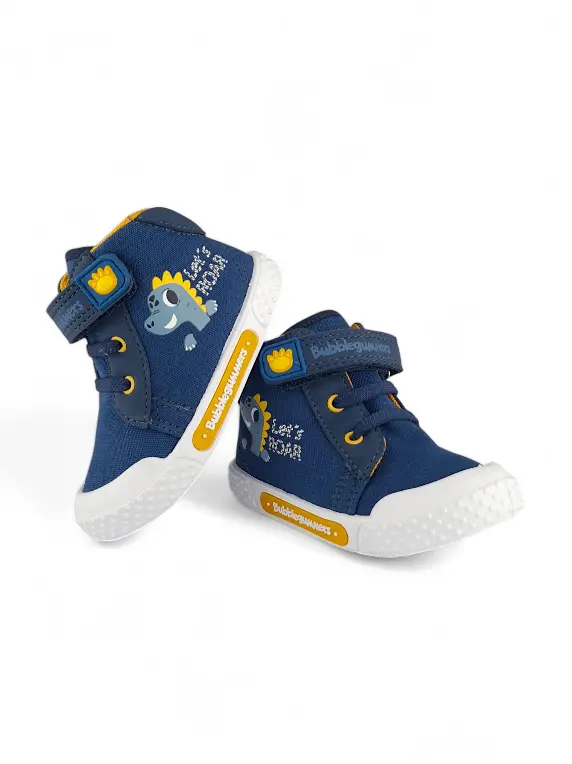 Botin Niño Bebe Dinosuario Azul Bubblegummers