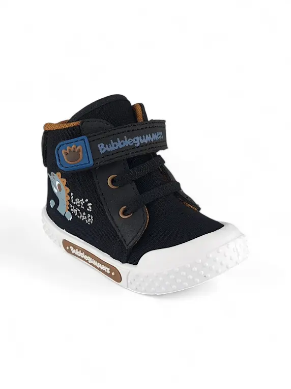 Botin Niño Bebe Dinosuario Negro Bubblegummers