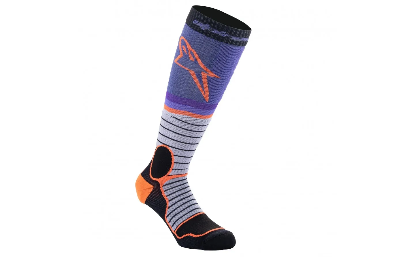 CALCETINES ALPINESTARS MX PRO NEGRO GRIS MORADO |47015241207|