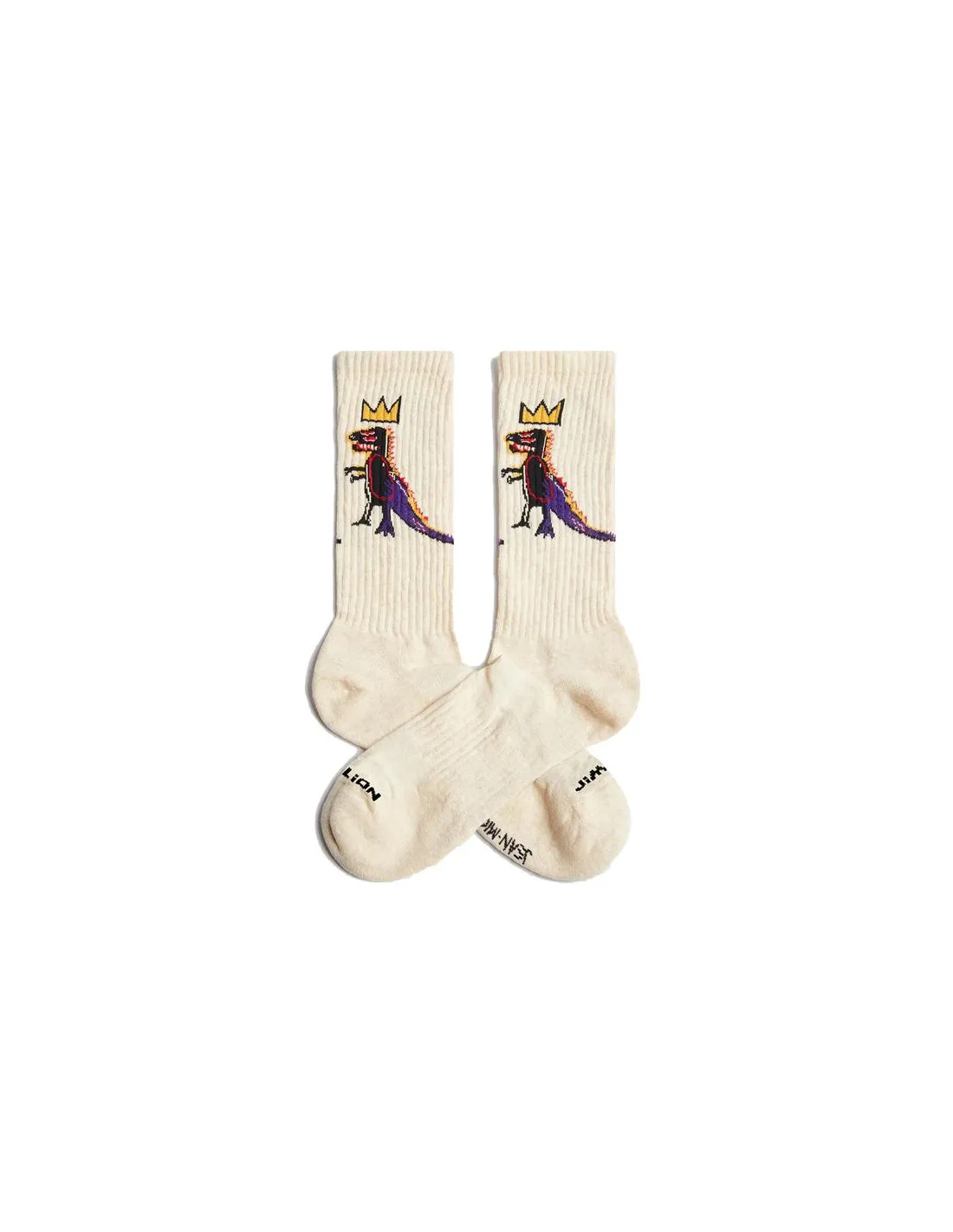 Calcetines Jimmy Lion Athletic Basquiat Pez Dis Beige