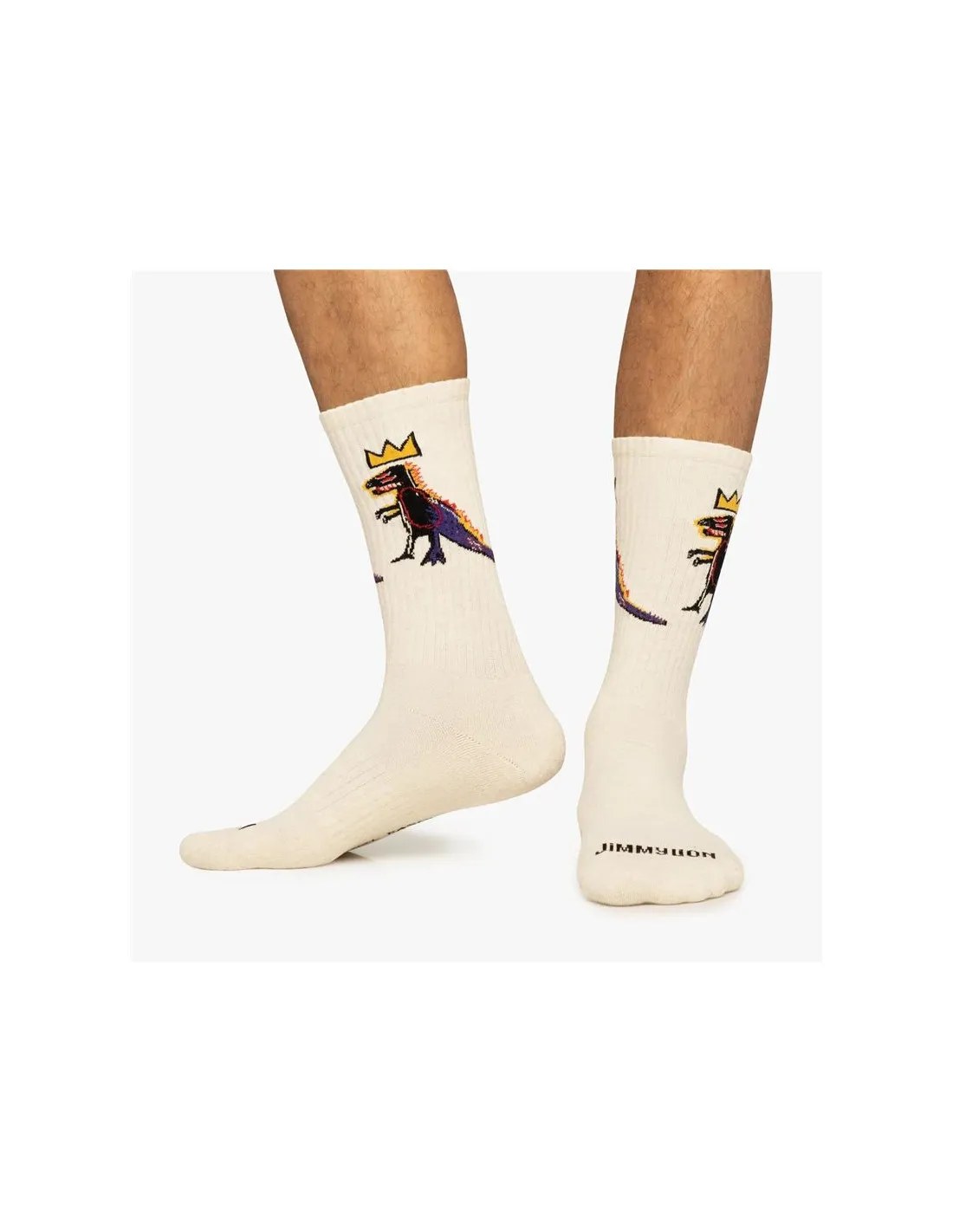 Calcetines Jimmy Lion Athletic Basquiat Pez Dis Beige