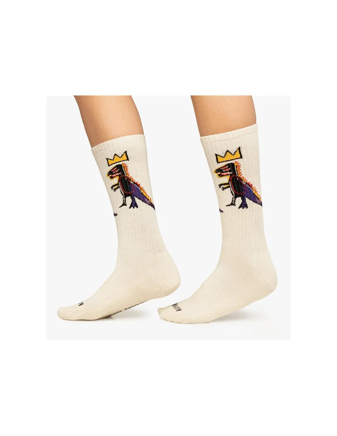 Calcetines Jimmy Lion Athletic Basquiat Pez Dis Beige