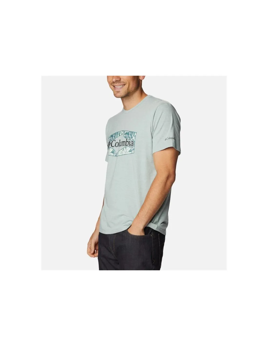 Camiseta de Montaña Columbia Sun Trek™ Graphic Verde Hombre