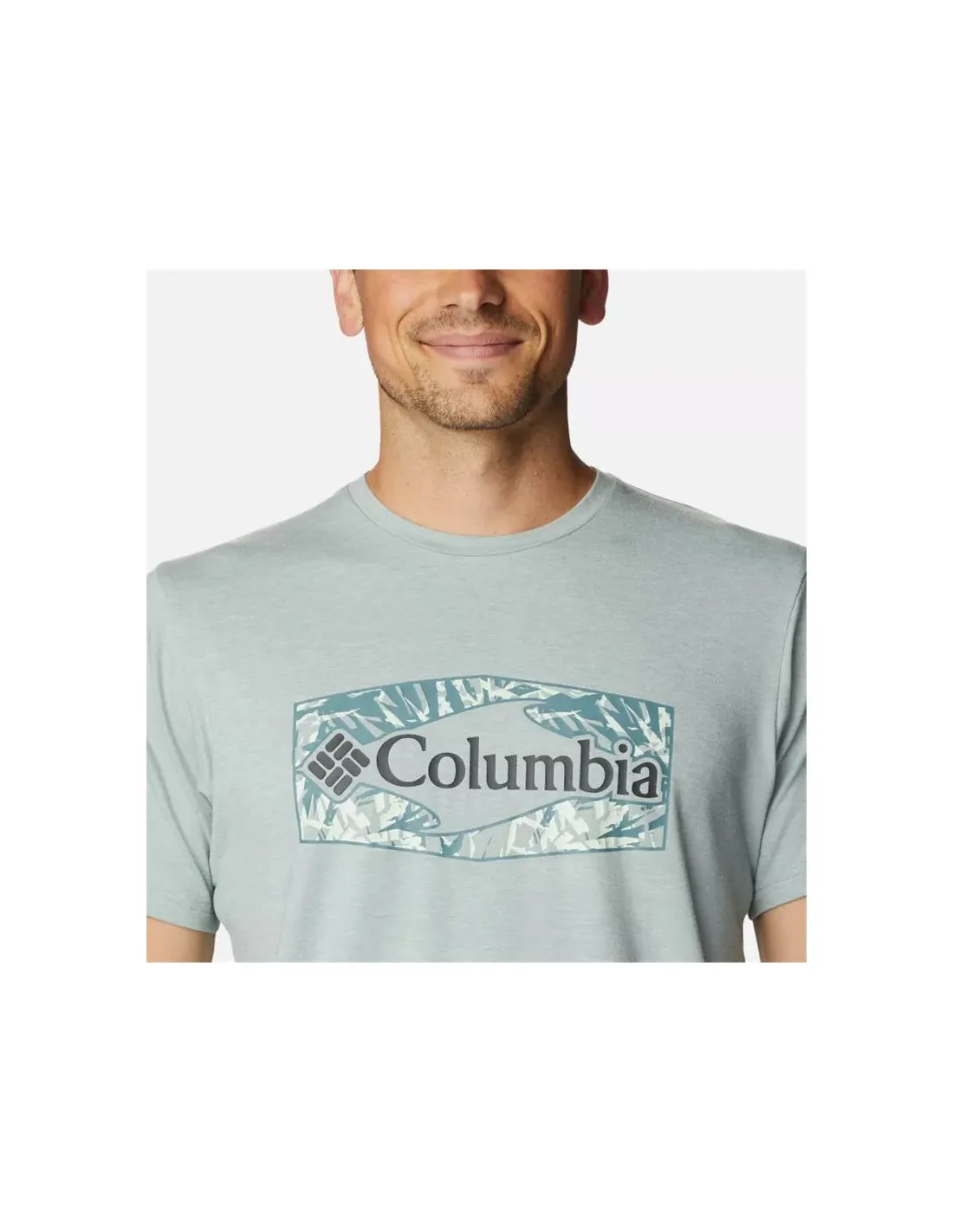 Camiseta de Montaña Columbia Sun Trek™ Graphic Verde Hombre