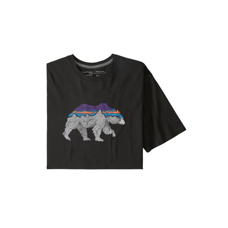 Camiseta Patagonia Back For Good Organic (negra con oso) hombre