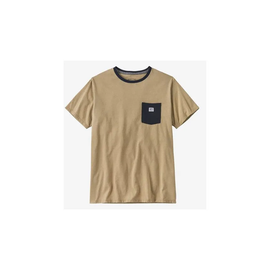 Camiseta Patagonia Sticker Pocket Para Hombre