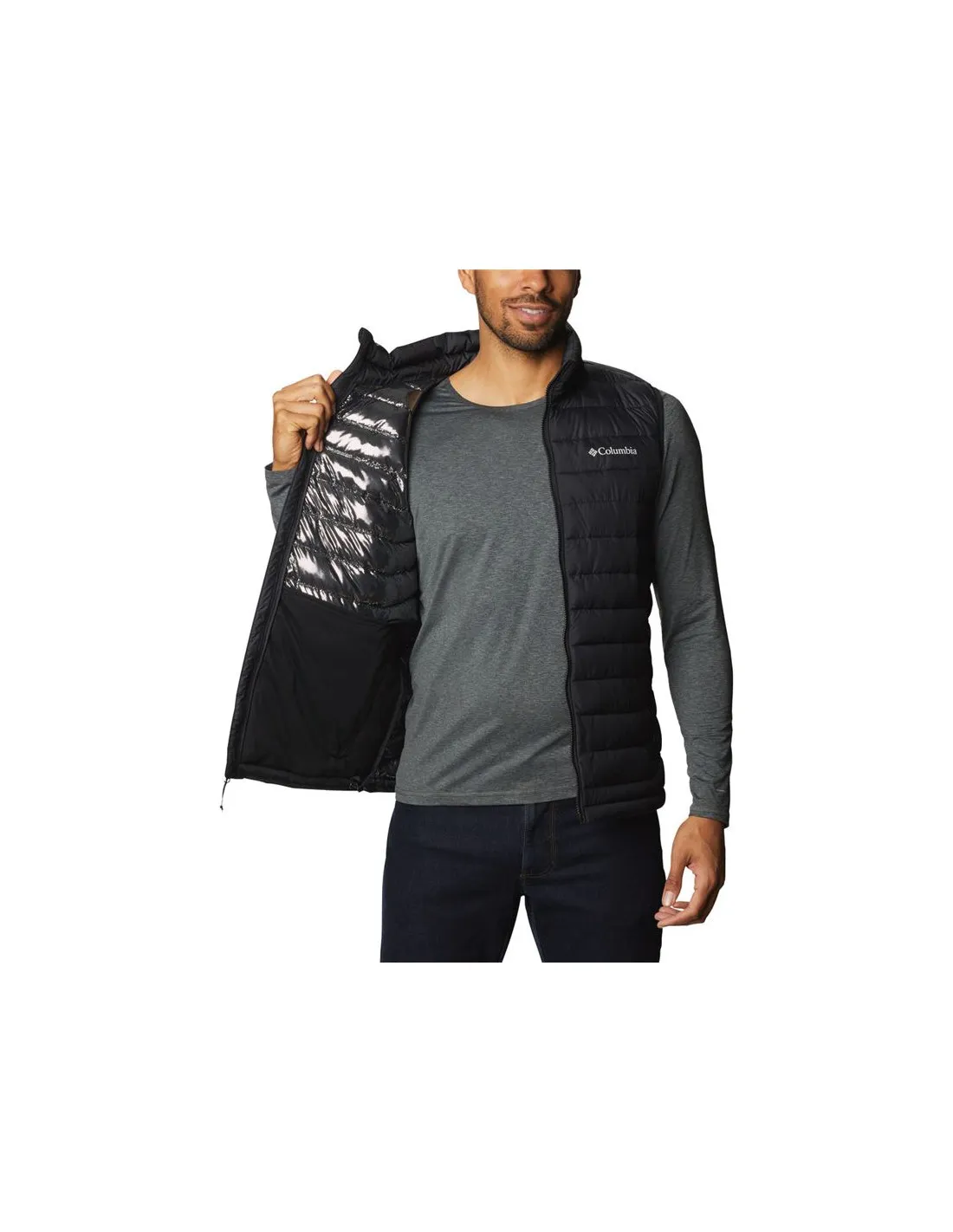 Chaleco de Montaña Columbia Powder Lite™ Negro Hombre
