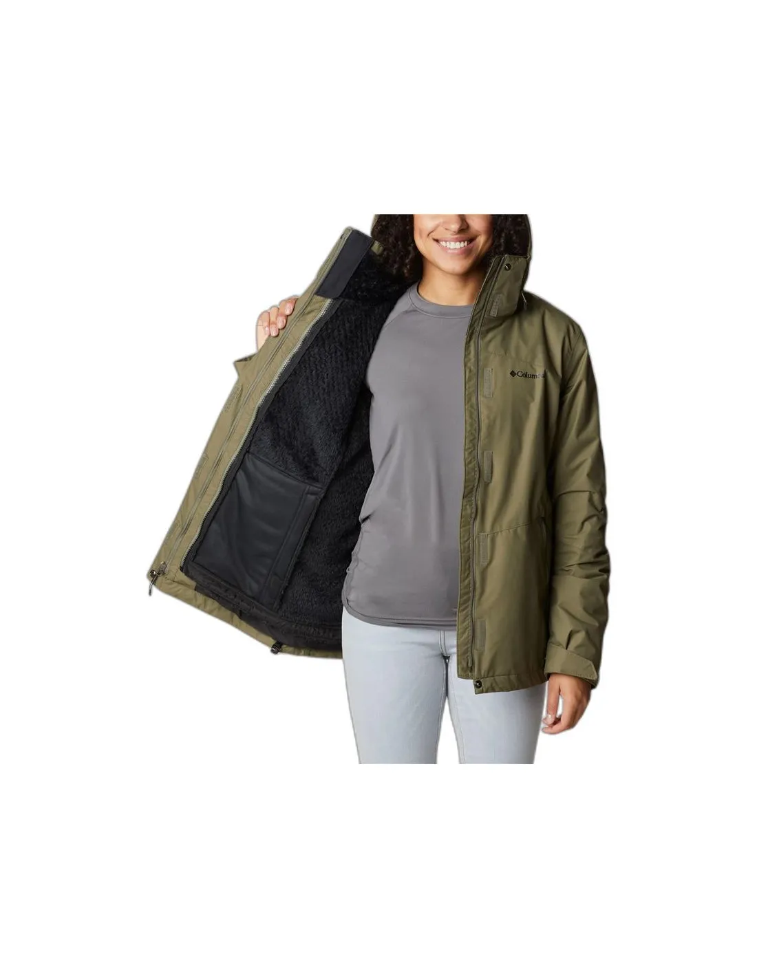 Chaqueta de Montaña Columbia Bugaboo™ II Fleece Interchange Green Mujer