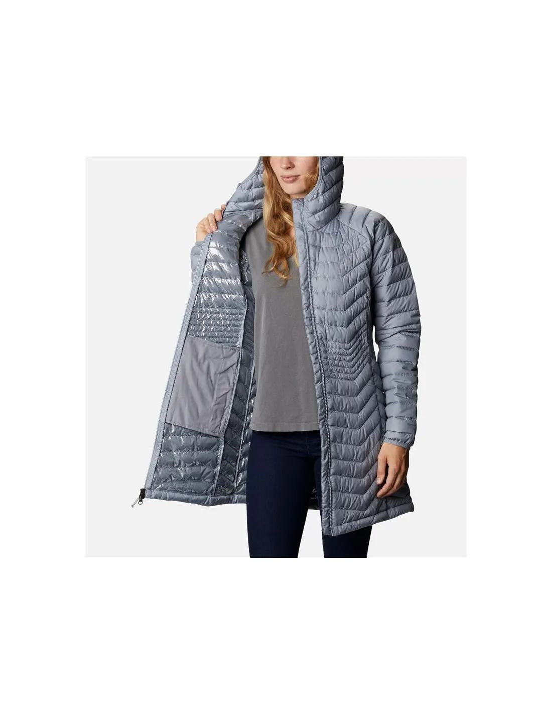 Chaqueta de Montaña Columbia Powder Lite™ Gris Mujer