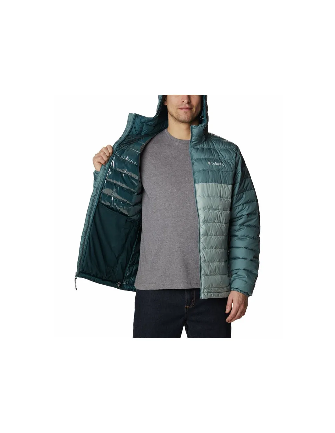 Chaqueta de Montaña Columbia Powder Lite™ Hooded Blue Hombre