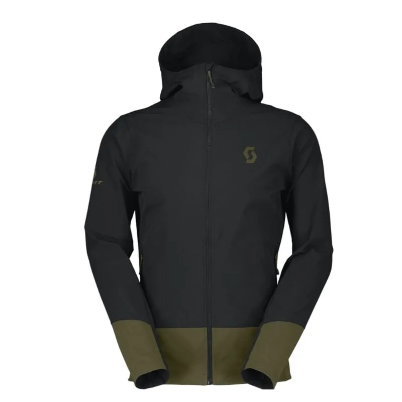 Chaqueta de montaña Scott SCO Jacket Explorair Softshell SL (negro/verde fuego) Hombre