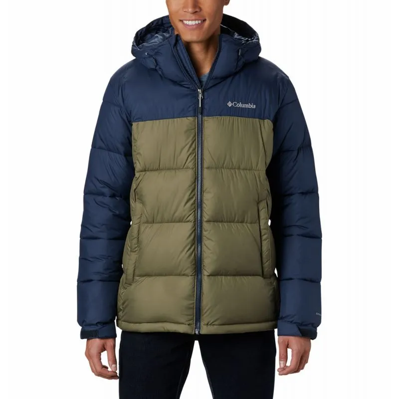 Chaqueta de pluma Columbia Pike Lake Hooded Jacket (Stone Green/ Collegiate Navy) Hombre