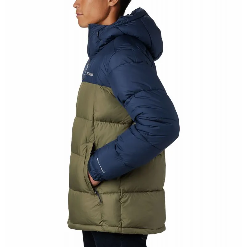 Chaqueta de pluma Columbia Pike Lake Hooded Jacket (Stone Green/ Collegiate Navy) Hombre