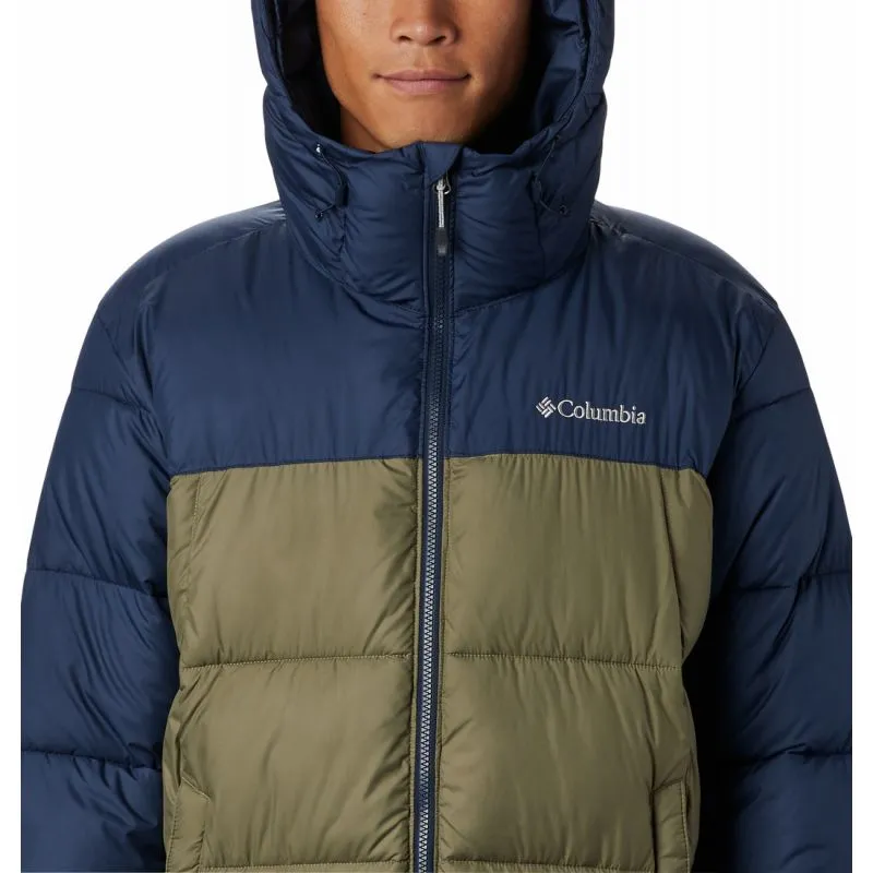 Chaqueta de pluma Columbia Pike Lake Hooded Jacket (Stone Green/ Collegiate Navy) Hombre