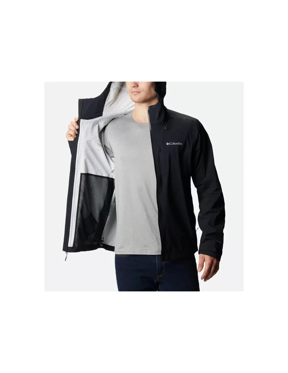 CHAQUETA SHELL IMPERMEABLE COLUMBIA OMNITECH™ AMPLIDRY™ HOMBRE NEGRO