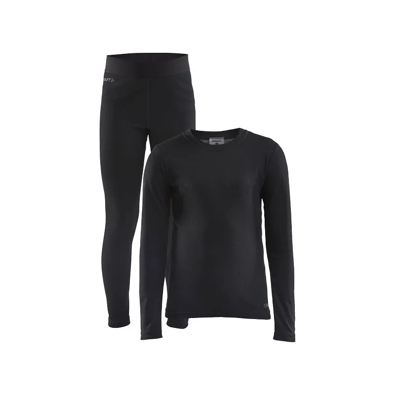 Conjunto de ropa interior técnica infantil Craft CORE WARM BASELAYER SET (Negro)