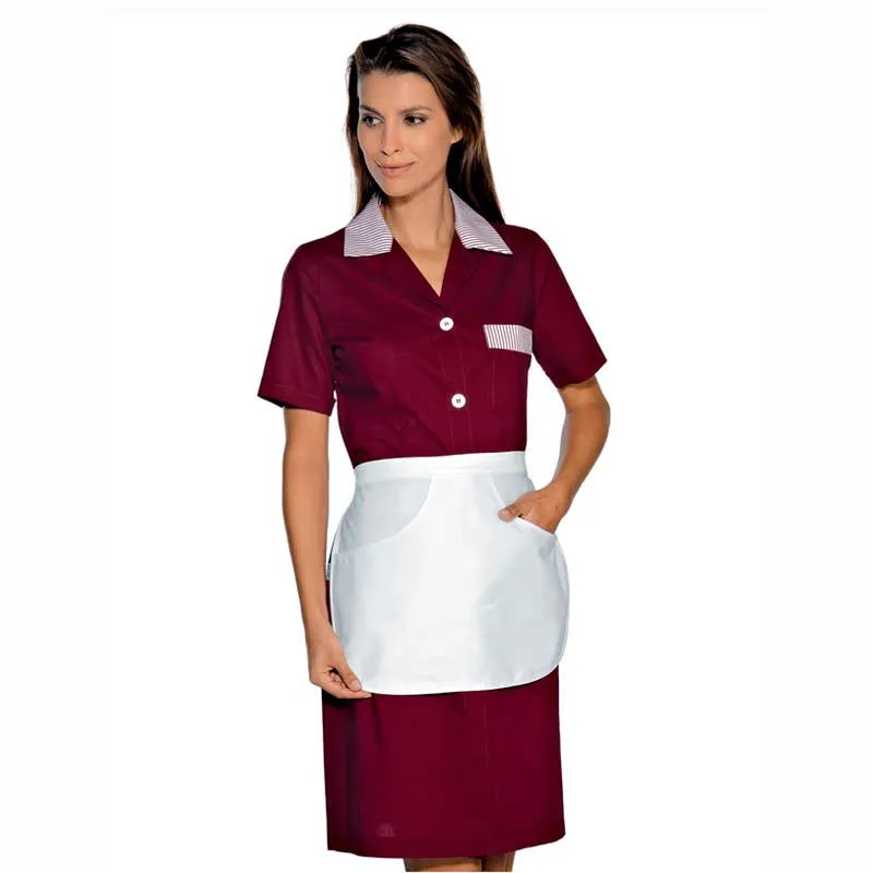 CONJUNTO DE SERVICIO DOMéSTICO BURDEOS  TALLA M