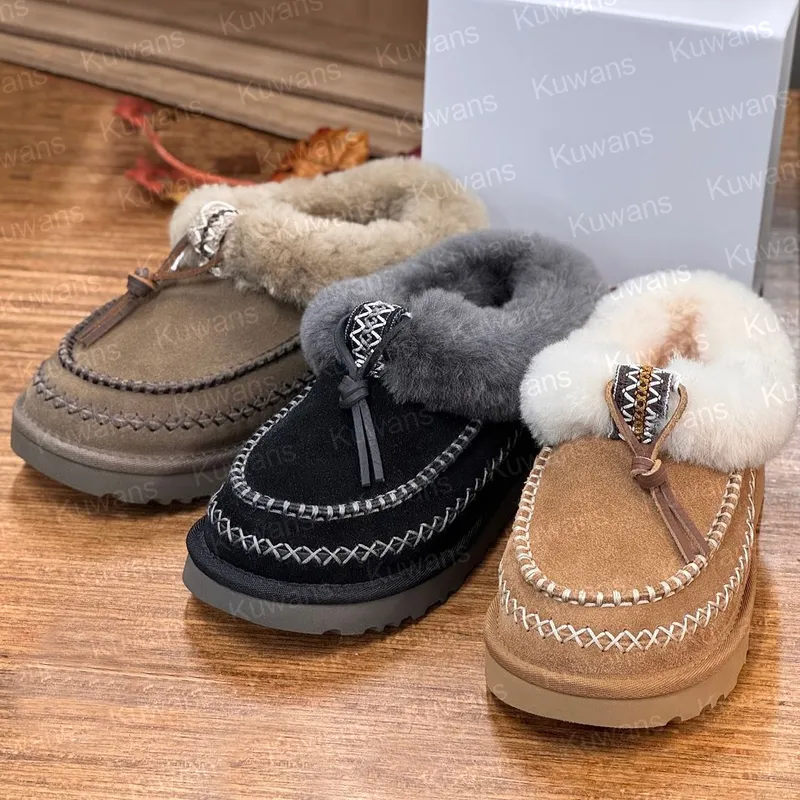 Descripción de mujeres Alpine Tasman Tazz Mini Boots Platform Slippers Hickory Chestnut Ultra Mini Boot Suede Winter Designer Fu