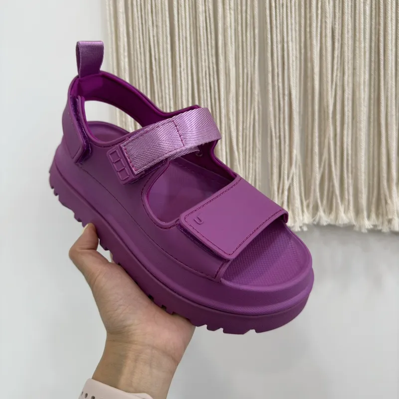 Diseñador Goldenglow Sandals Women Slippers Platform Sandal Sandaly Beach Beach Eva Slides Dad Golden Glow Mules Implaz de agua 