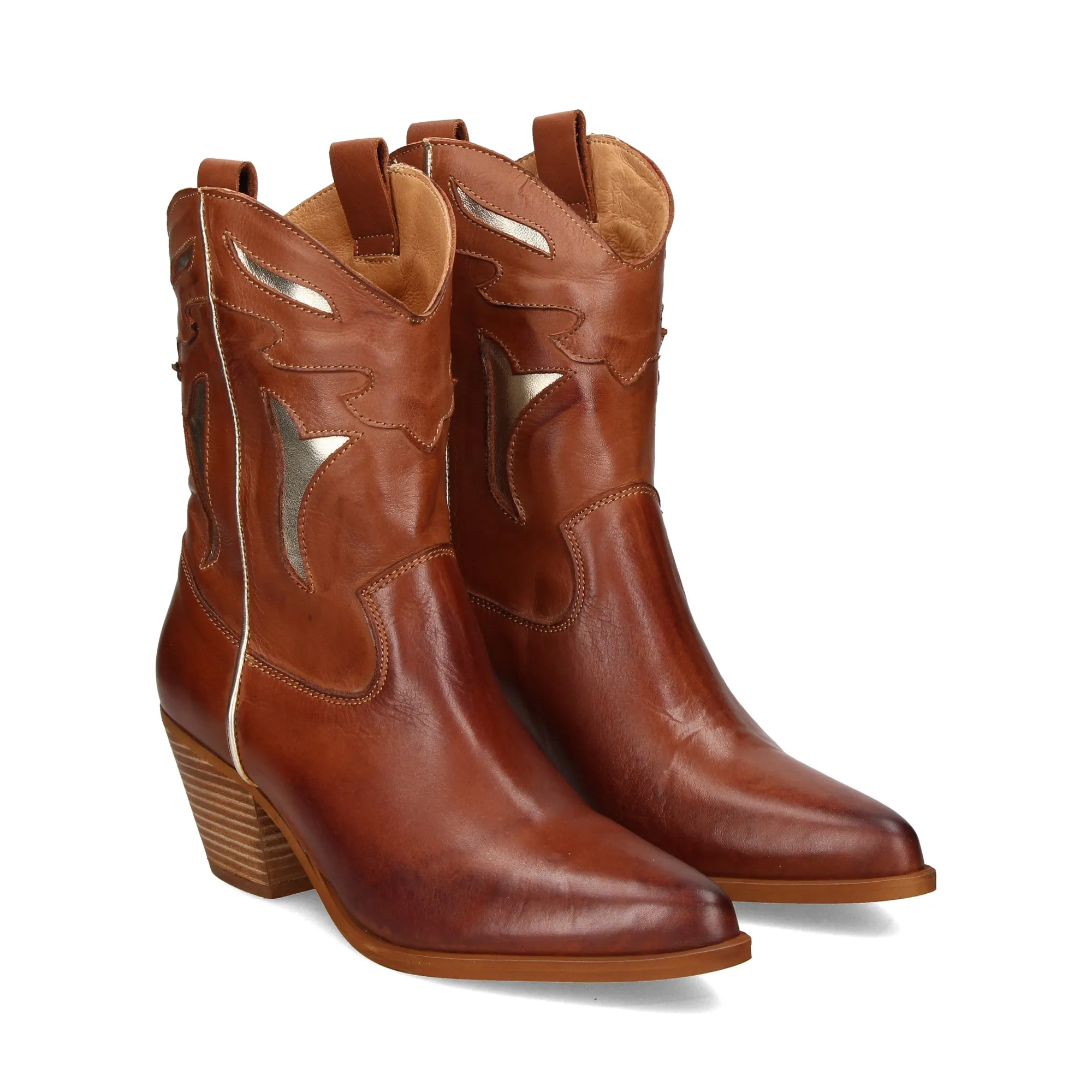 EXE Botas con tacón de Mujer CAMEL PLATINO