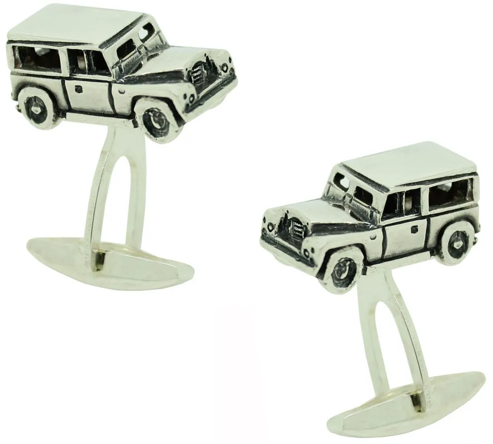 Gemelos para camisa Land Rover Defender Plata 925