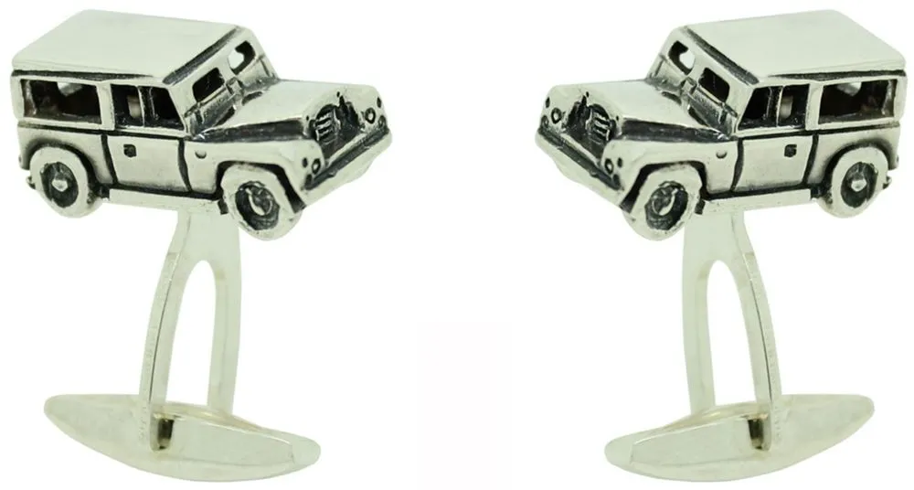 Gemelos para camisa Land Rover Defender Plata 925