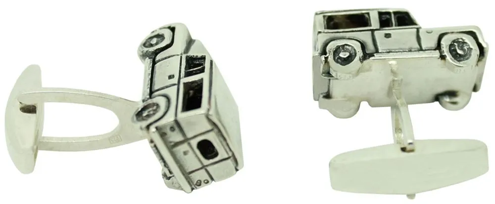 Gemelos para camisa Land Rover Defender Plata 925