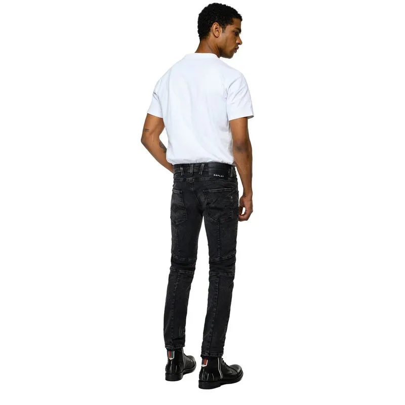 Jean Stretch Para Hombre 11.5 Oz Black Modal Power Stretch Denim Replay 38086