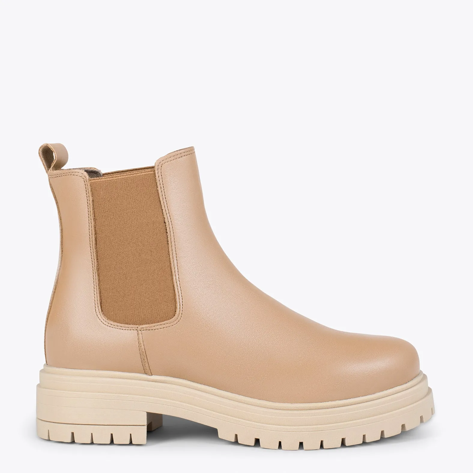 LEEDS – Botines de piel con plataforma NUDE