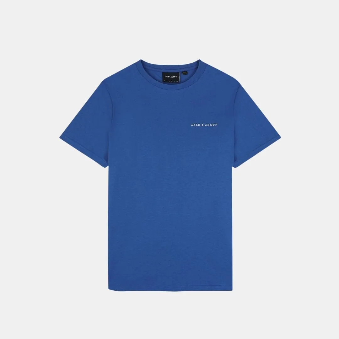 LYLE & SCOTT EMBROIDERED TSHIRT SPRING BLUE