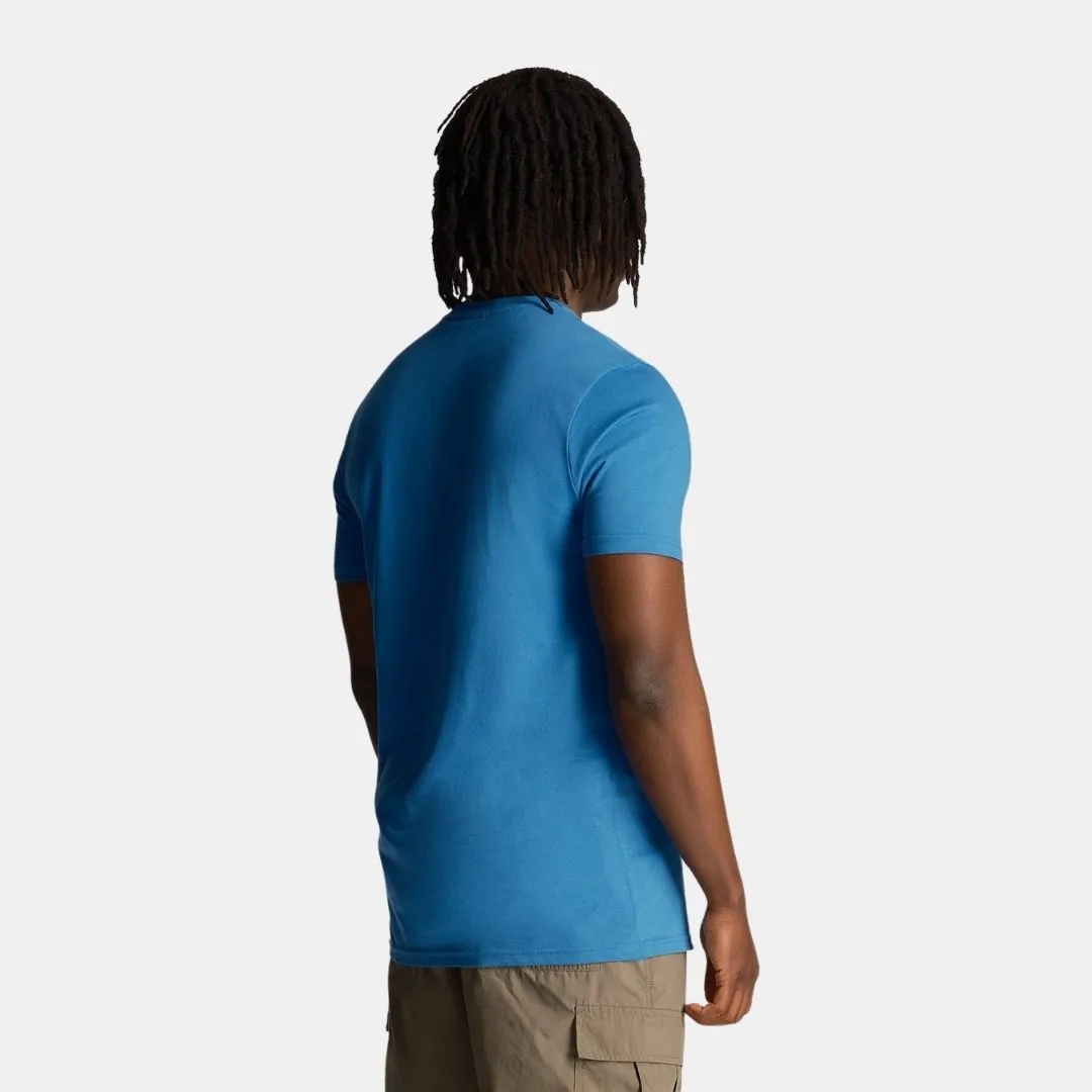 LYLE & SCOTT EMBROIDERED TSHIRT SPRING BLUE