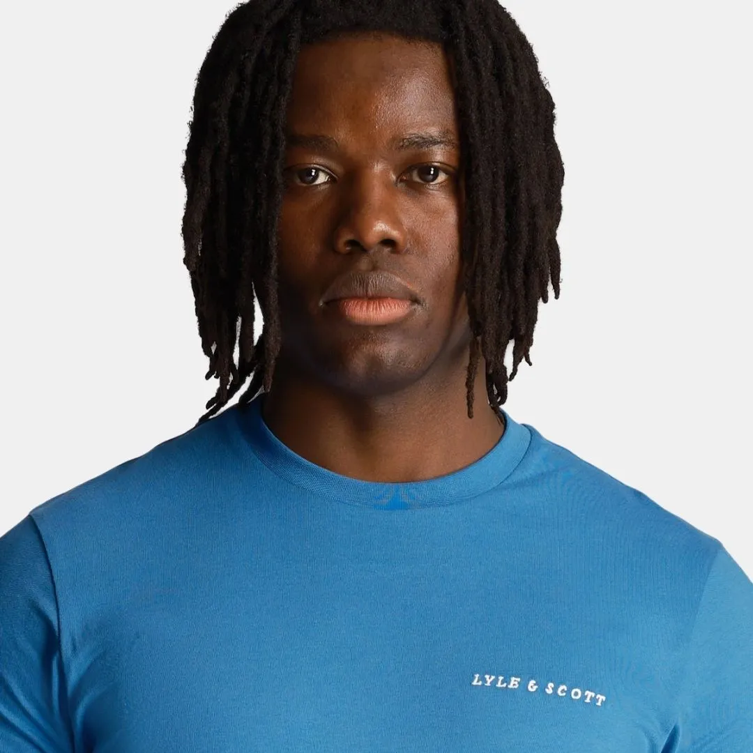 LYLE & SCOTT EMBROIDERED TSHIRT SPRING BLUE