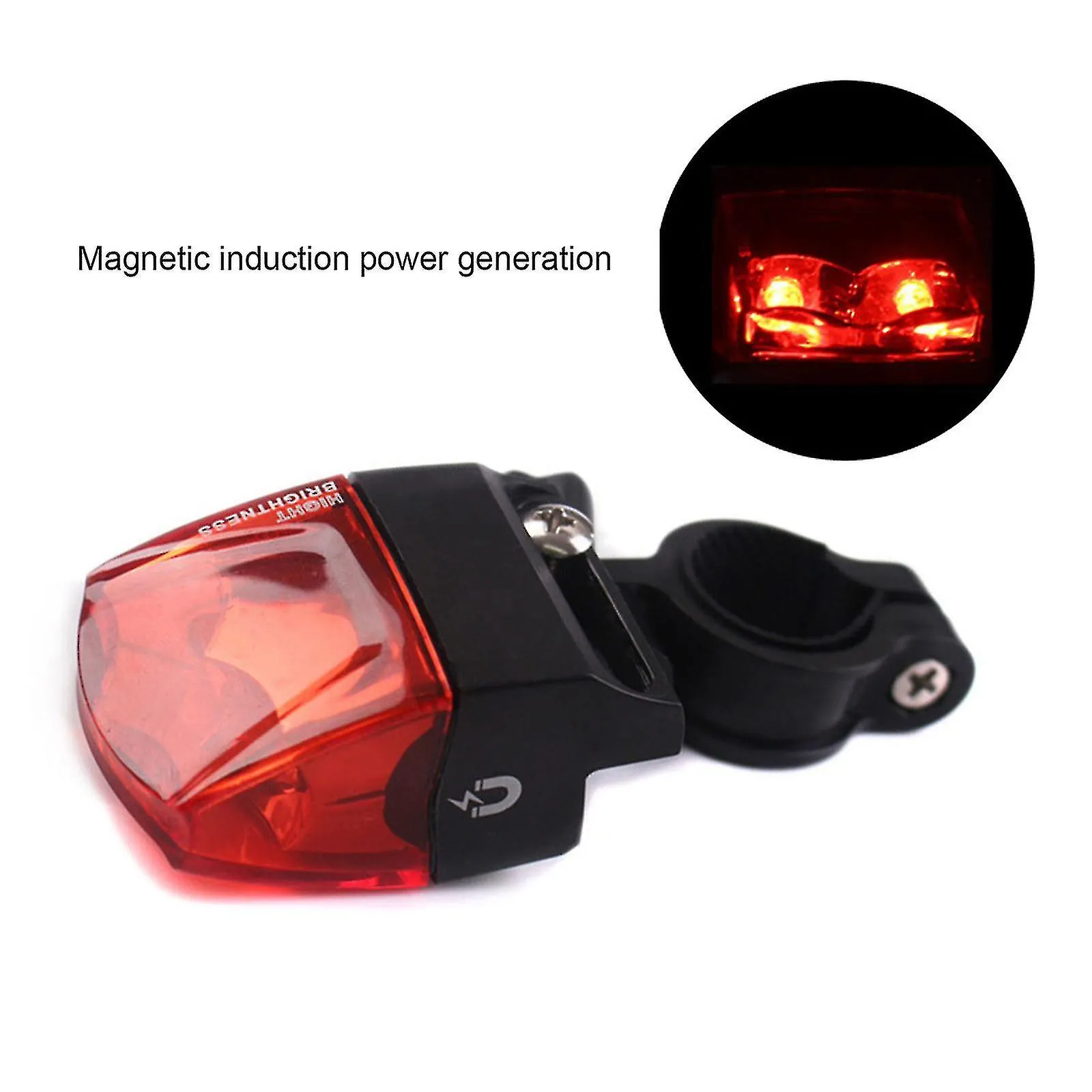 Magnetic Induction Power Generation Bicycle Taillight Led Sporting Goods