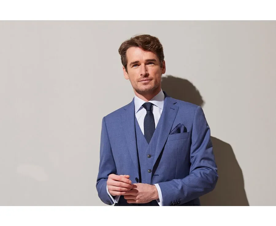 Navy and Blue Silk Tie
